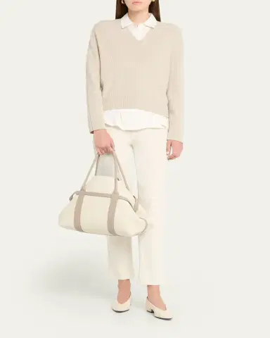 Loro Piana Ghiera Large Leather Shopper Tote Bag | Thumbnail 5 Loro Piana Ghiera Large Leather Shopper Tote Bag | Thumbnail 5