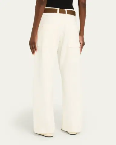 Plan C Belted Straight-Leg Denim Trousers | Thumbnail 3 Plan C Belted Straight-Leg Denim Trousers | Thumbnail 3