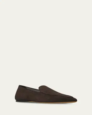 The Row Awar Flat Suede Loafers | Thumbnail 2 The Row Awar Flat Suede Loafers | Thumbnail 2
