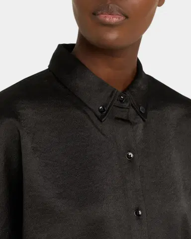 Proenza Schouler White Label Caroline Button-Front Crepe Shirt | Thumbnail 9 Proenza Schouler White Label Caroline Button-Front Crepe Shirt | Thumbnail 9