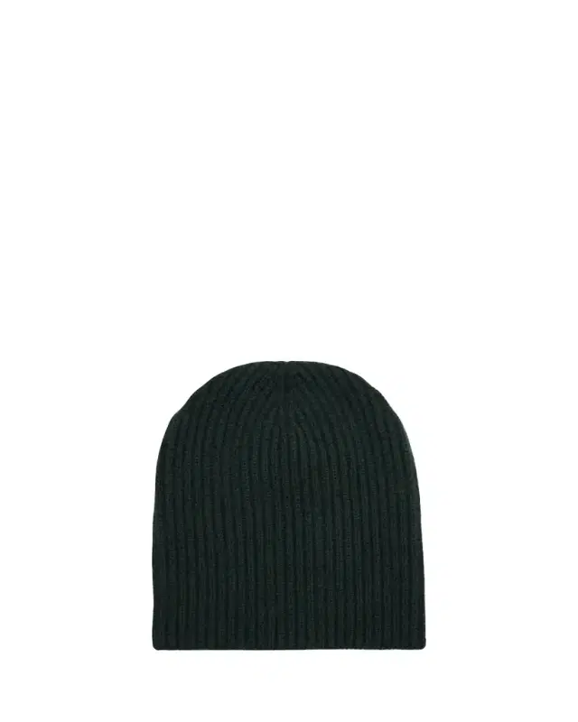 Men's Ribbed Cashmere and Silk Beanie Hat