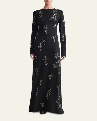 Altuzarra Bozka Beaded Long-Sleeve Dress | Thumbnail 2 Altuzarra Bozka Beaded Long-Sleeve Dress | Thumbnail 2