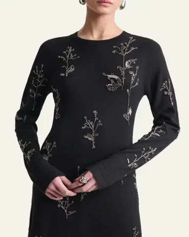 Altuzarra Bozka Beaded Long-Sleeve Dress | Thumbnail 5 Altuzarra Bozka Beaded Long-Sleeve Dress | Thumbnail 5