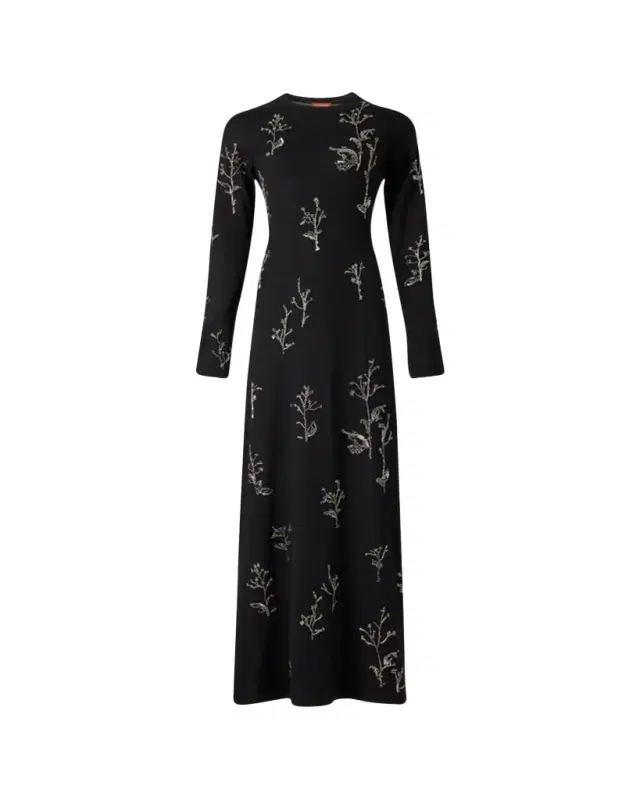 Bozka Beaded Long-Sleeve Dress