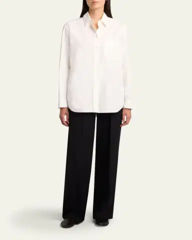 The Row Gavina Cotton Poplin Button-Down Shirt | Thumbnail 2 The Row Gavina Cotton Poplin Button-Down Shirt | Thumbnail 2