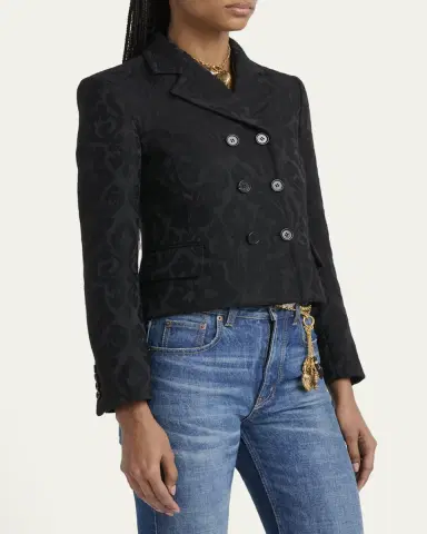 Chloé Ornamental Jacquard Top Coat | Thumbnail 4 Chloé Ornamental Jacquard Top Coat | Thumbnail 4