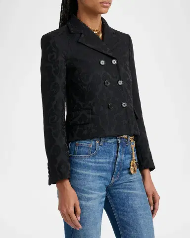 Chloé Ornamental Jacquard Top Coat | Thumbnail 8 Chloé Ornamental Jacquard Top Coat | Thumbnail 8