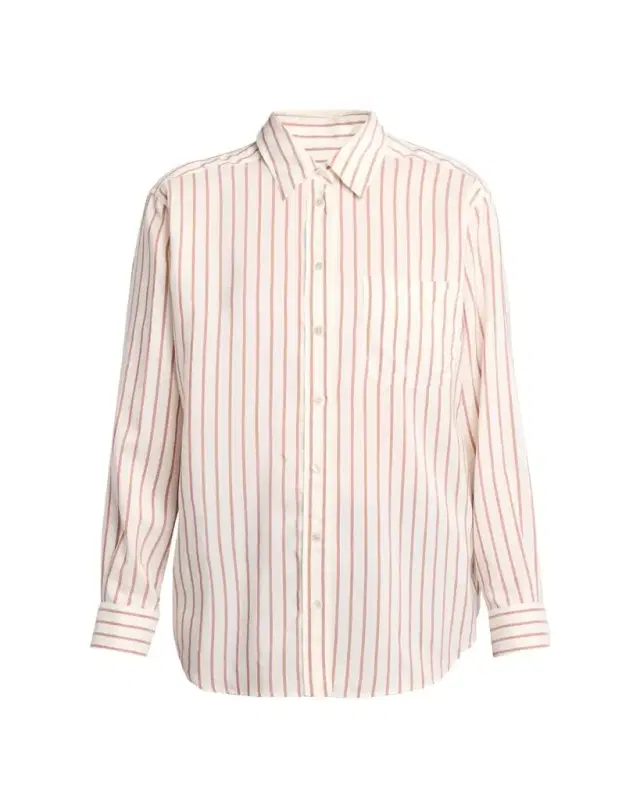 Gavina Striped Silk Poplin Button-Down Shirt