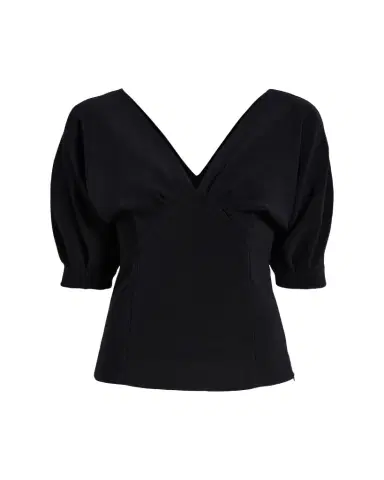 Proenza Schouler Darena V-Neck Compact Stretch Crepe Top | Thumbnail 1 Proenza Schouler Darena V-Neck Compact Stretch Crepe Top | Thumbnail 1