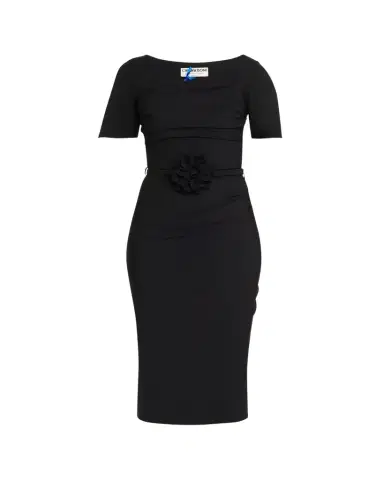 Chiara Boni La Petite Robe Bahir Bodycon Floral Applique Midi Dress | Thumbnail 1 Chiara Boni La Petite Robe Bahir Bodycon Floral Applique Midi Dress | Thumbnail 1