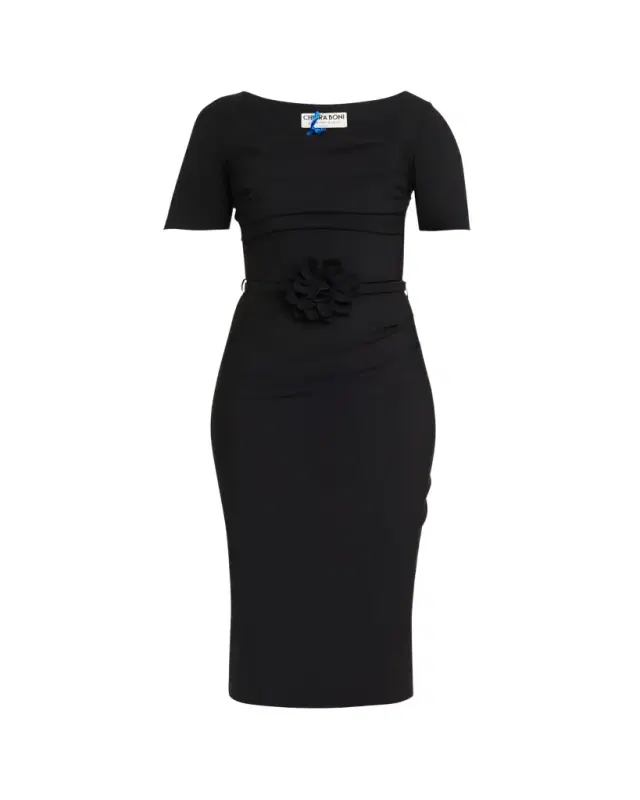 Chiara Boni La Petite Robe Bahir Bodycon Floral Applique Midi Dress