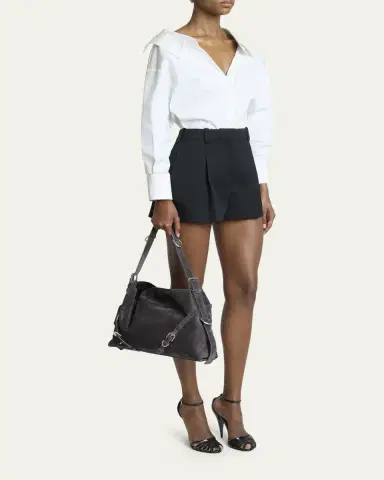 Givenchy Medium Voyou Suede Shoulder Bag | Thumbnail 5 Givenchy Medium Voyou Suede Shoulder Bag | Thumbnail 5