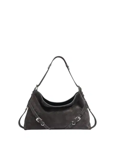 Givenchy Medium Voyou Suede Shoulder Bag | Thumbnail 1 Givenchy Medium Voyou Suede Shoulder Bag | Thumbnail 1