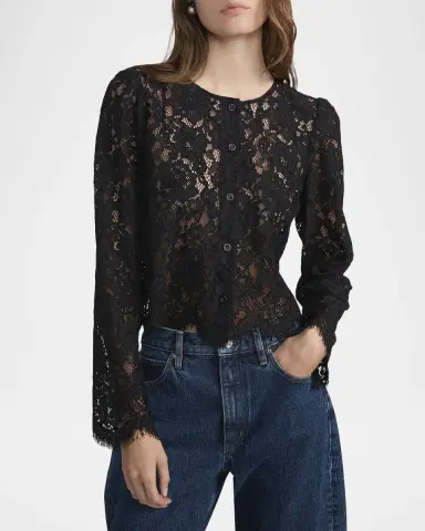FRAME The Lace Blouse | Thumbnail 6 FRAME The Lace Blouse | Thumbnail 6