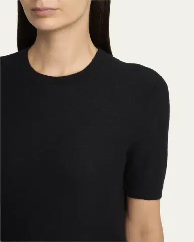 THE ROW Marika Cashmere Short-Sleeve Crewneck Sweater | Thumbnail 5 THE ROW Marika Cashmere Short-Sleeve Crewneck Sweater | Thumbnail 5