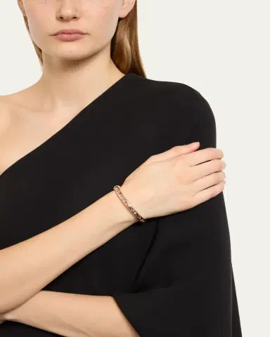 Pomellato 18K Rose Gold Iconica Bangle Bracelet with Various Stones | Thumbnail 2 Pomellato 18K Rose Gold Iconica Bangle Bracelet with Various Stones | Thumbnail 2