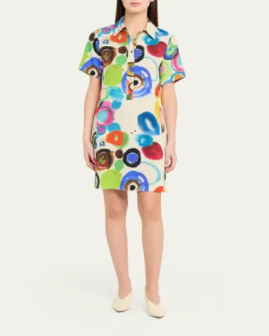 Libertine Gouache Printed Preppy Mini Polo Dress | Thumbnail 6 Libertine Gouache Printed Preppy Mini Polo Dress | Thumbnail 6
