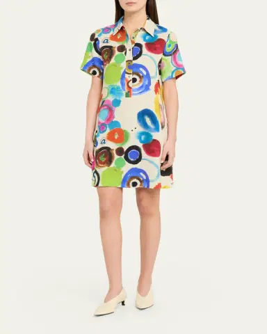 Libertine Gouache Printed Preppy Mini Polo Dress | Thumbnail 8 Libertine Gouache Printed Preppy Mini Polo Dress | Thumbnail 8