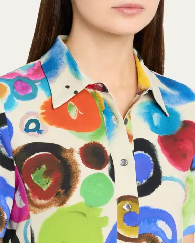 Libertine Gouache Printed Preppy Mini Polo Dress | Thumbnail 9 Libertine Gouache Printed Preppy Mini Polo Dress | Thumbnail 9