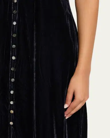 Sea Clarice Lace-Trim Velvet Midi Dress | Thumbnail 5