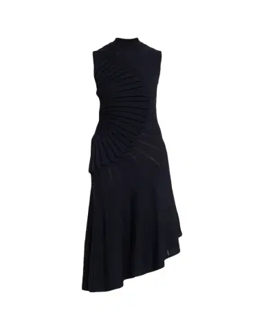 Alaïa Mock-Neck Sculpting Wool Dress | Thumbnail 1