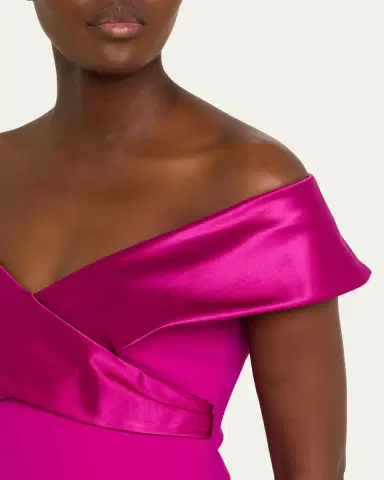 Chiara Boni La Petite Robe Suli Off-Shoulder Column Gown | Thumbnail 5