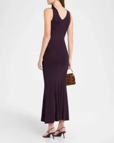 Adam Lippes Twyla Sleeveless Ribbed Midi Dress | Thumbnail 7