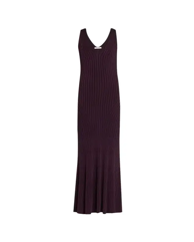 Adam Lippes Twyla Sleeveless Ribbed Midi Dress