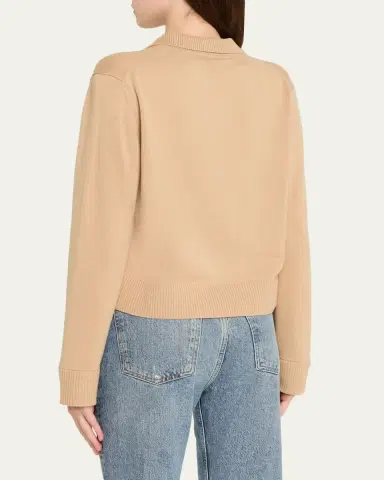 SIMKHAI Cashmere-Cotton Polo Sweater | Thumbnail 3 SIMKHAI Cashmere-Cotton Polo Sweater | Thumbnail 3