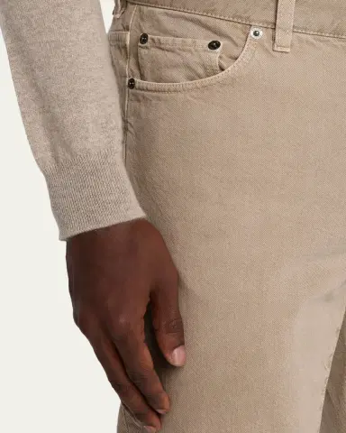 Zegna Men's Marble-Effect Slim Five-Pocket Pants | Thumbnail 10 Zegna Men's Marble-Effect Slim Five-Pocket Pants | Thumbnail 10