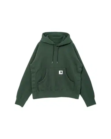SACAI x CARHARTT WIP Men's Washed Cotton Hoodie with Label | Thumbnail 1 SACAI x CARHARTT WIP Men's Washed Cotton Hoodie with Label | Thumbnail 1