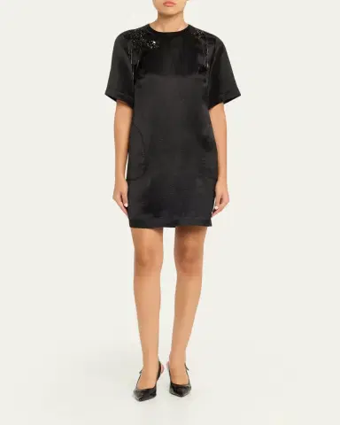 Jason Wu Collection Embellished Applique Mini Shift Dress | Thumbnail 2