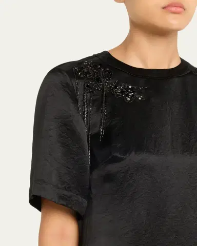 Jason Wu Collection Embellished Applique Mini Shift Dress | Thumbnail 5