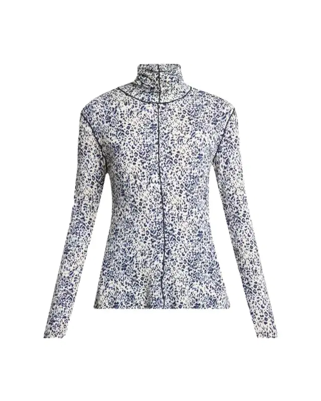 Proenza Schouler White Label Audrey Printed Jersey Turtleneck