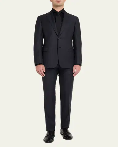 Giorgio Armani Men's Tonal Micro Pinstripe Two-Piece Suit | Thumbnail 2 Giorgio Armani Men's Tonal Micro Pinstripe Two-Piece Suit | Thumbnail 2