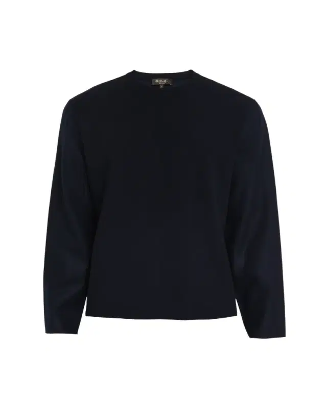 Men's Breia Cashmere and Wool Raw-Edge Crewneck weater
