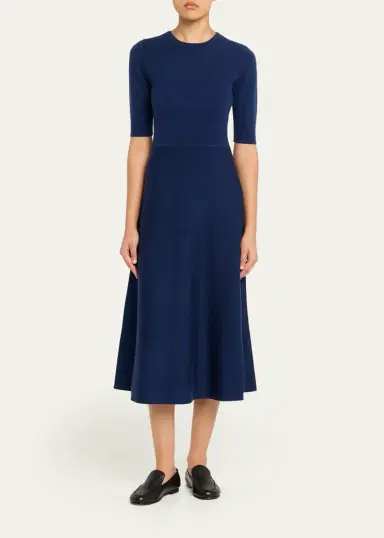 Gabriela Hearst Seymore Heathered Wool-Cashmere Knit Midi Dress | Thumbnail 2 Gabriela Hearst Seymore Heathered Wool-Cashmere Knit Midi Dress | Thumbnail 2