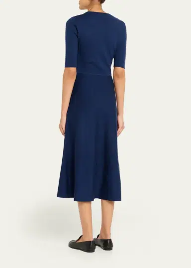 Gabriela Hearst Seymore Heathered Wool-Cashmere Knit Midi Dress | Thumbnail 3 Gabriela Hearst Seymore Heathered Wool-Cashmere Knit Midi Dress | Thumbnail 3