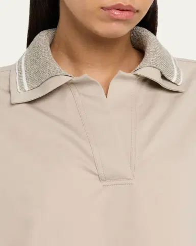 Brunello Cucinelli Techno Couture Fleece Polo Shirt With Double Knit Collar | Thumbnail 5 Brunello Cucinelli Techno Couture Fleece Polo Shirt With Double Knit Collar | Thumbnail 5