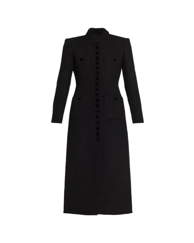 Imperial Tweed Single-Breasted Coat