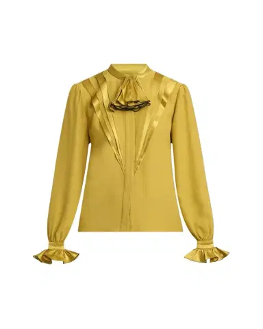 Valentino Garavani Ruffle Pleated Silk Blouse | Thumbnail 1