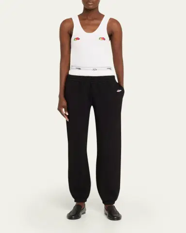 Hommegirls x Fruit Of The Loom Peekaboo Boxer Straight-Leg Ankle Sweatpants | Thumbnail 2 Hommegirls x Fruit Of The Loom Peekaboo Boxer Straight-Leg Ankle Sweatpants | Thumbnail 2