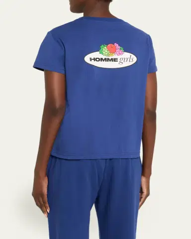 Hommegirls x Fruit Of The Loom Logo Print Classic Short-Sleeve T-Shirt | Thumbnail 3
