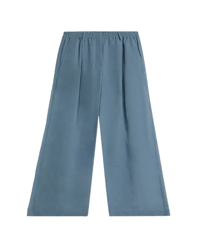 Brunello Cucinelli Monili-Trim Cotton Organza Wide-Leg Track Pants