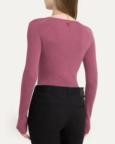 Chloé Ribbed Wool Henley | Thumbnail 3 Chloé Ribbed Wool Henley | Thumbnail 3