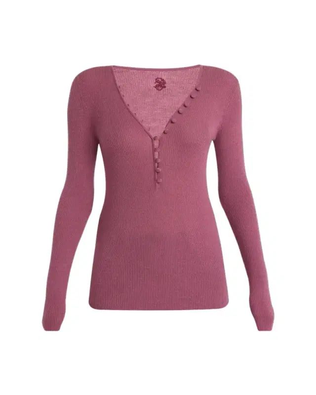 Ribbed Wool Henley