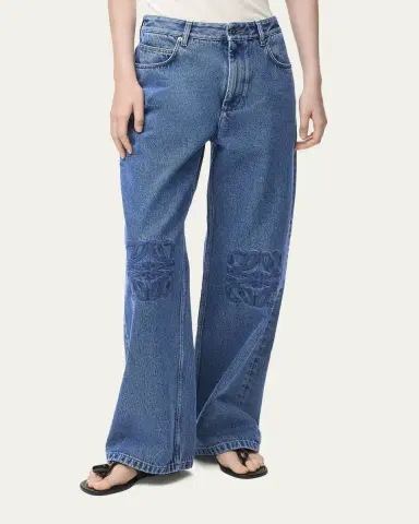 Loewe Anagram Baggy Wide-Leg Jeans | Thumbnail 4 Loewe Anagram Baggy Wide-Leg Jeans | Thumbnail 4