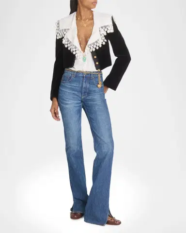 Chloé Velvet Cropped Top Coat | Thumbnail 6 Chloé Velvet Cropped Top Coat | Thumbnail 6