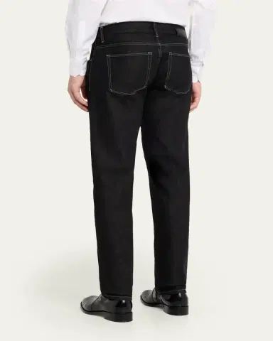 Giorgio Armani Men's Straight Five-Pocket Jeans | Thumbnail 3