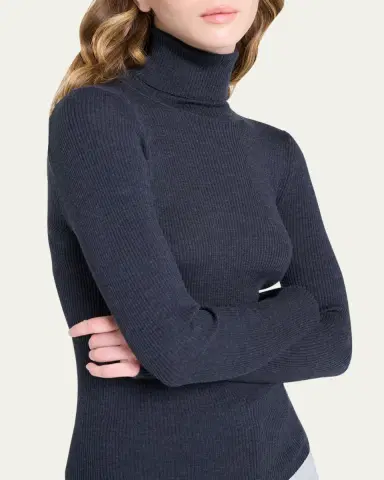 TWP Rib-Knit Wool Turtleneck Sweater | Thumbnail 5 TWP Rib-Knit Wool Turtleneck Sweater | Thumbnail 5